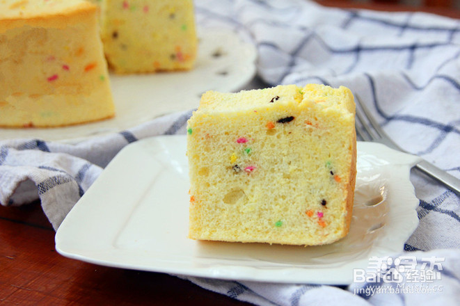 彩糖戚风的做法