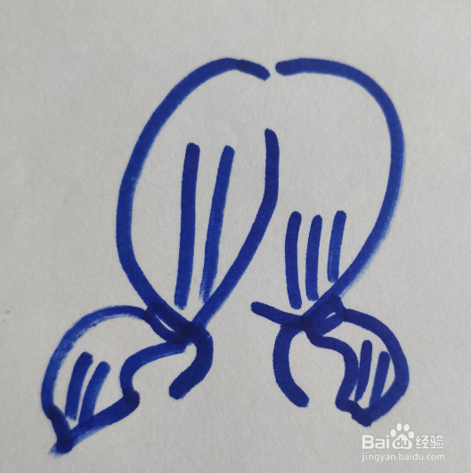 双马尾的简笔画怎么画