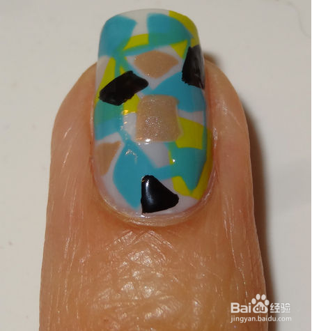 瓷砖打印美甲教程