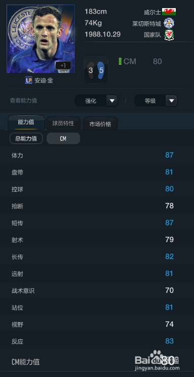 FIFA OL3威尔士国家队球员推荐（下篇）