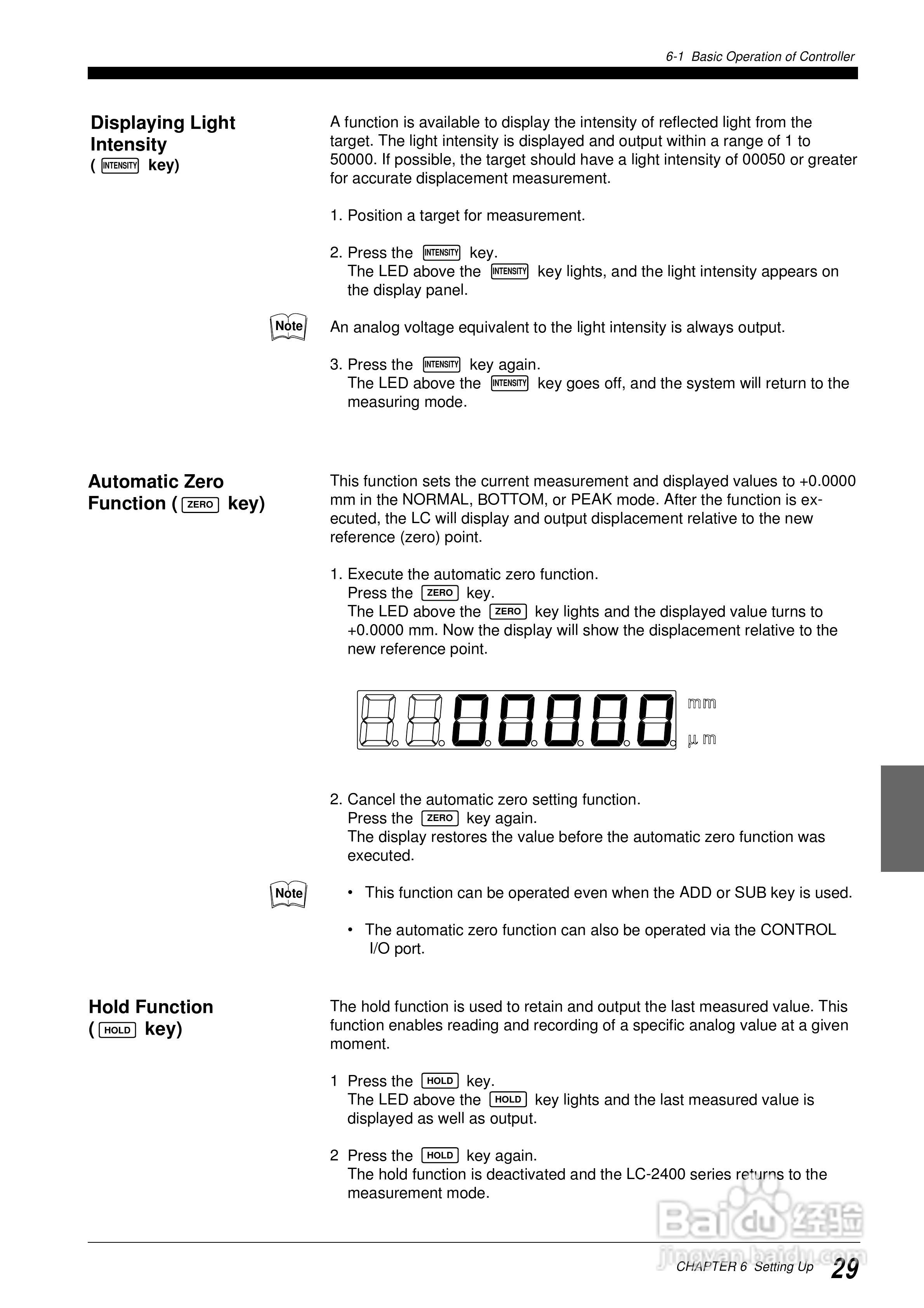 基恩士LC 系列類比感測器控制器说明书:[4]