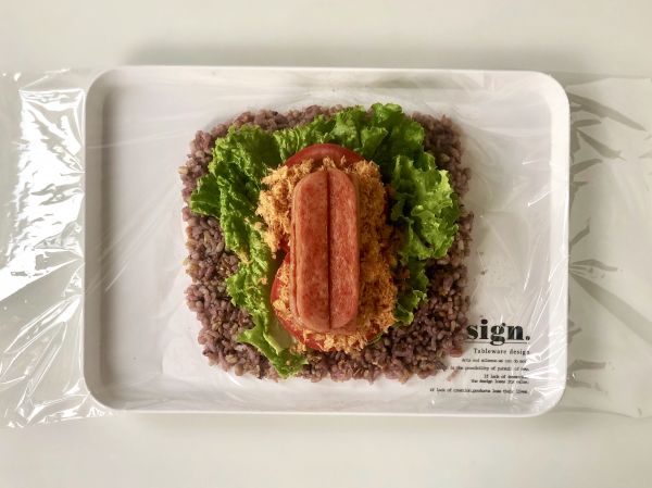 午餐肉杂粮饭团