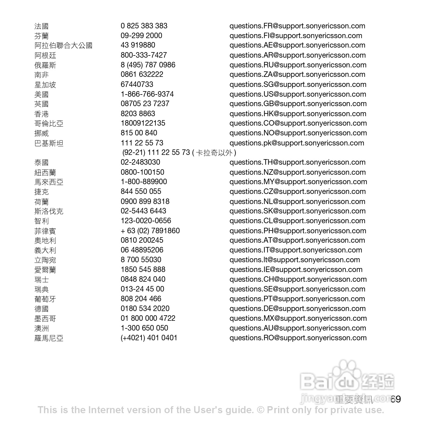 索尼爱立信K770i手机使用说明书:[8]