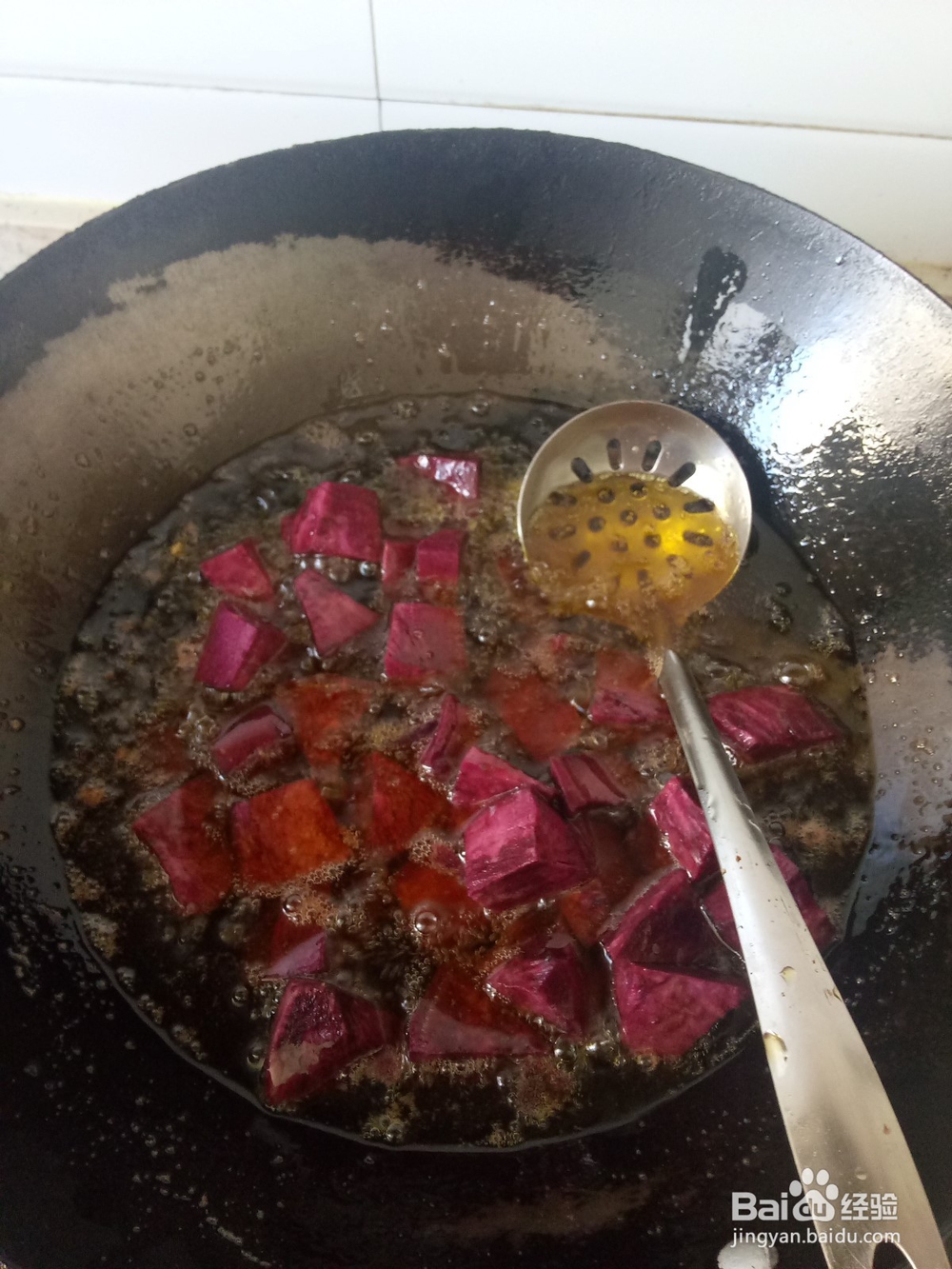 糖醋炒紫薯苹果