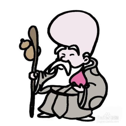 老寿星的简笔画