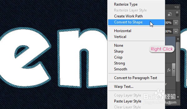 如何在Photoshop中制作缝合牛仔布文字效果