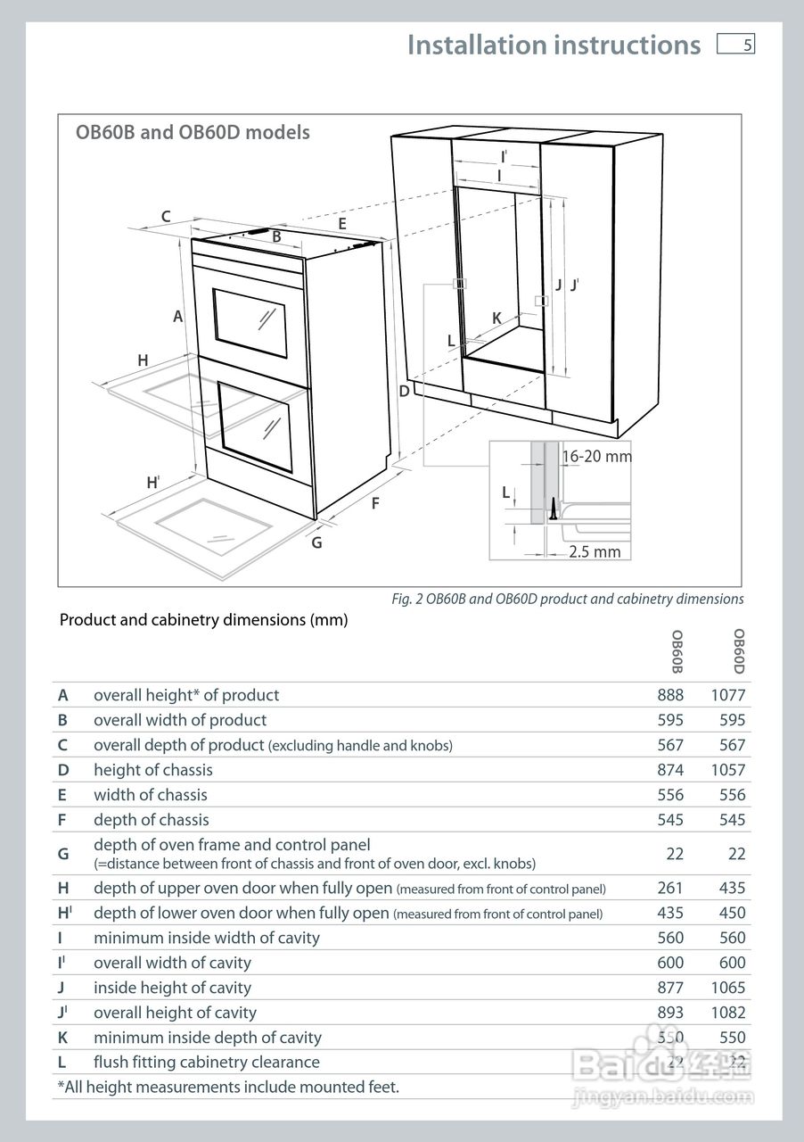 斐雪派克OB60NDEX2嵌入式烤箱说明书:[1]