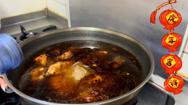 红烧猪蹄炖豆子