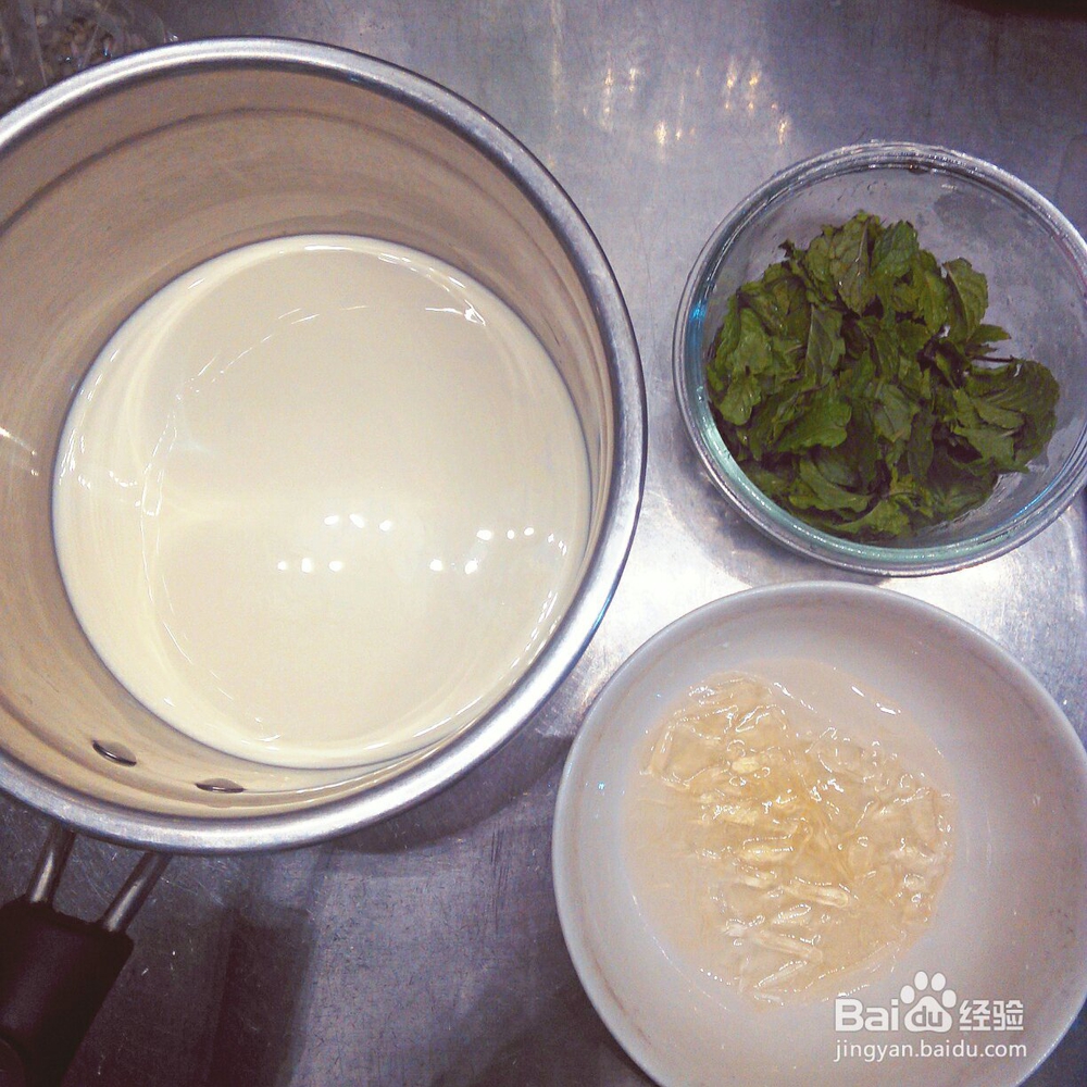 妈妈教我做的可可薄荷奶冻塔