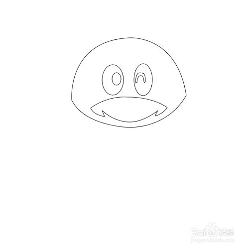 如何画qq企鹅简笔画