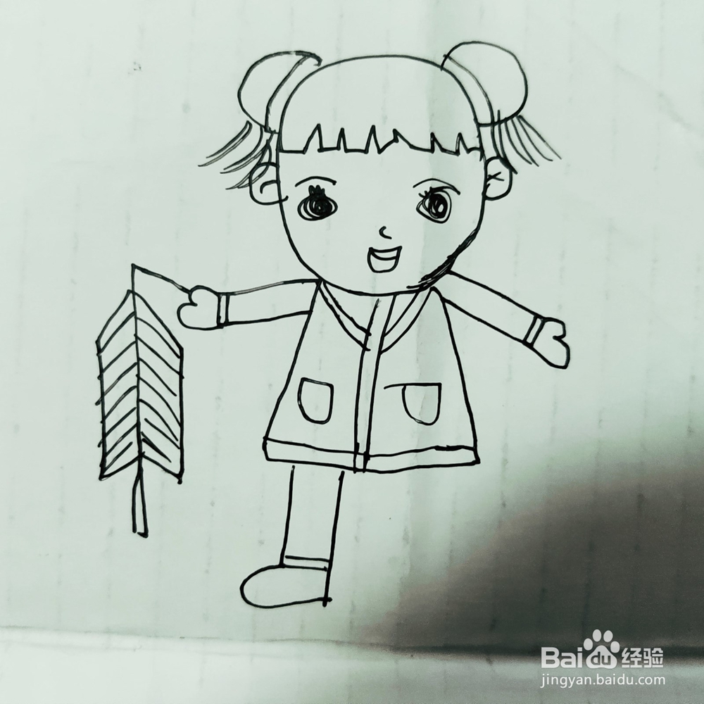 怎么画漂亮女孩简笔画呢？