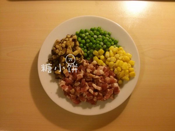 培根香菇豌豆粽