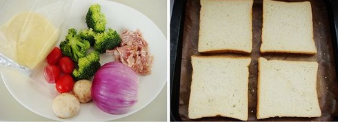 吐司培根小批萨