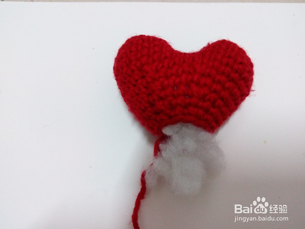 [钩针3]怎样钩立体心形玩偶
