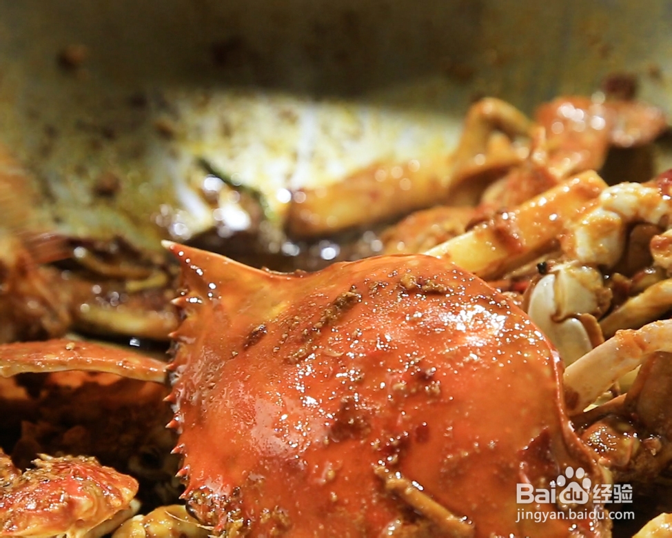 自己做梭子蟹炒年糕海鲜美食