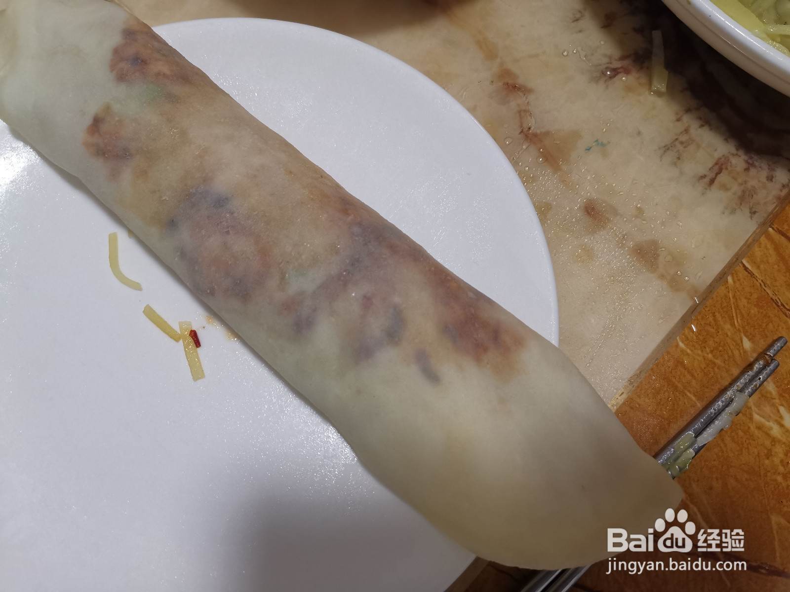 鸡蛋花生土豆丝卷饼