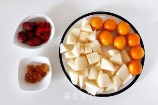 简易冰糖雪梨金桔饮