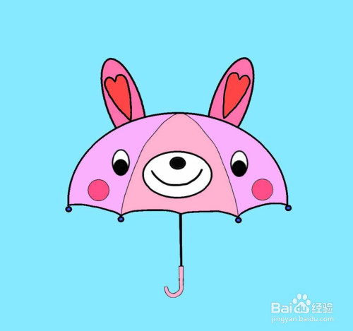怎样画儿童简笔画《彩色的伞》