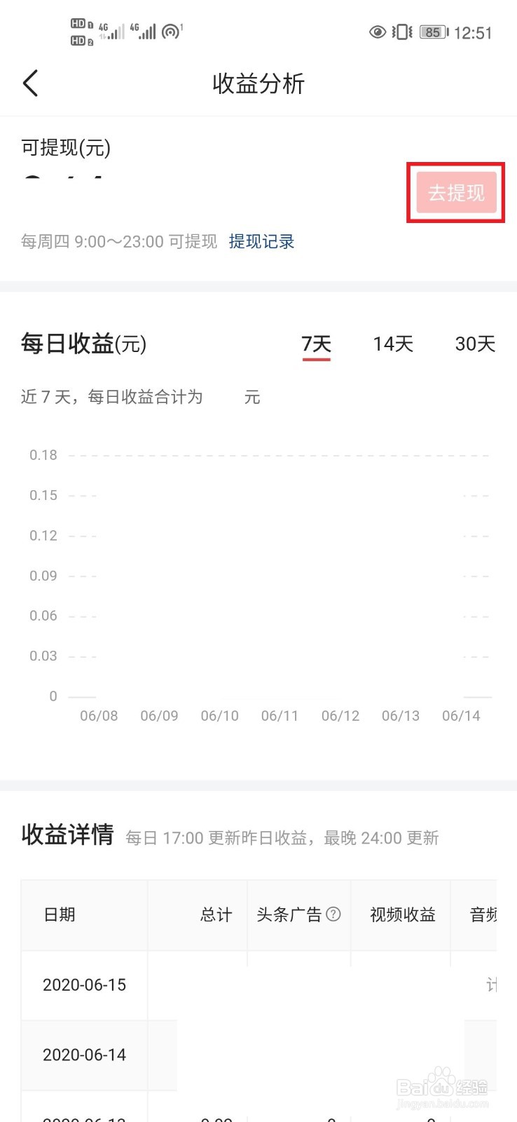 今日头条如何收益提现