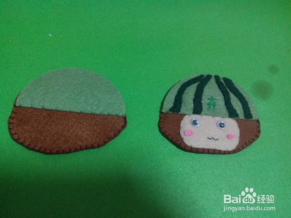 不织布西瓜小人钥匙包