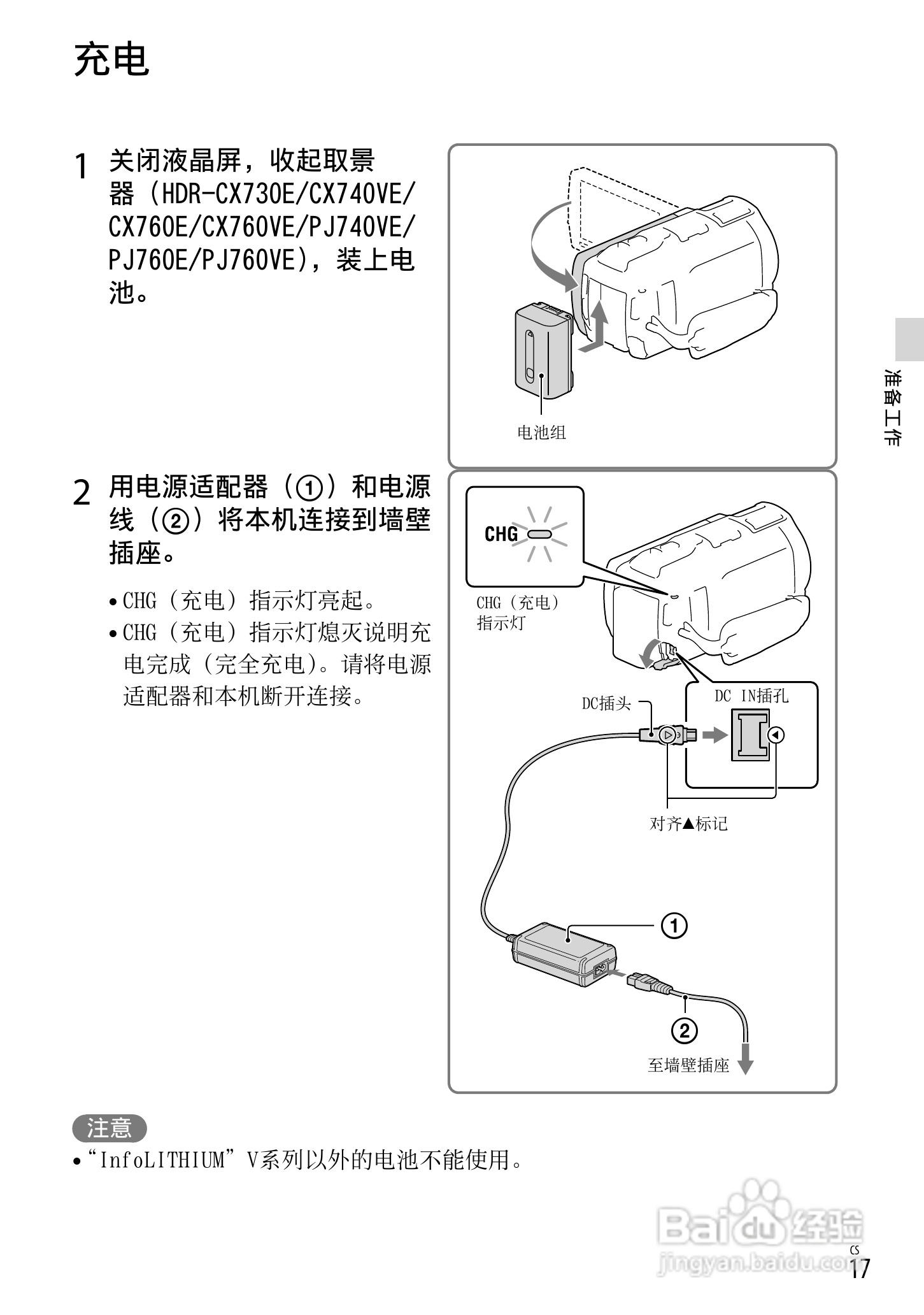 SONY索尼 HDR-PJ720E数码摄像机说明书:[2]
