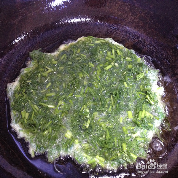 小茴香煎鸡蛋饼的做法