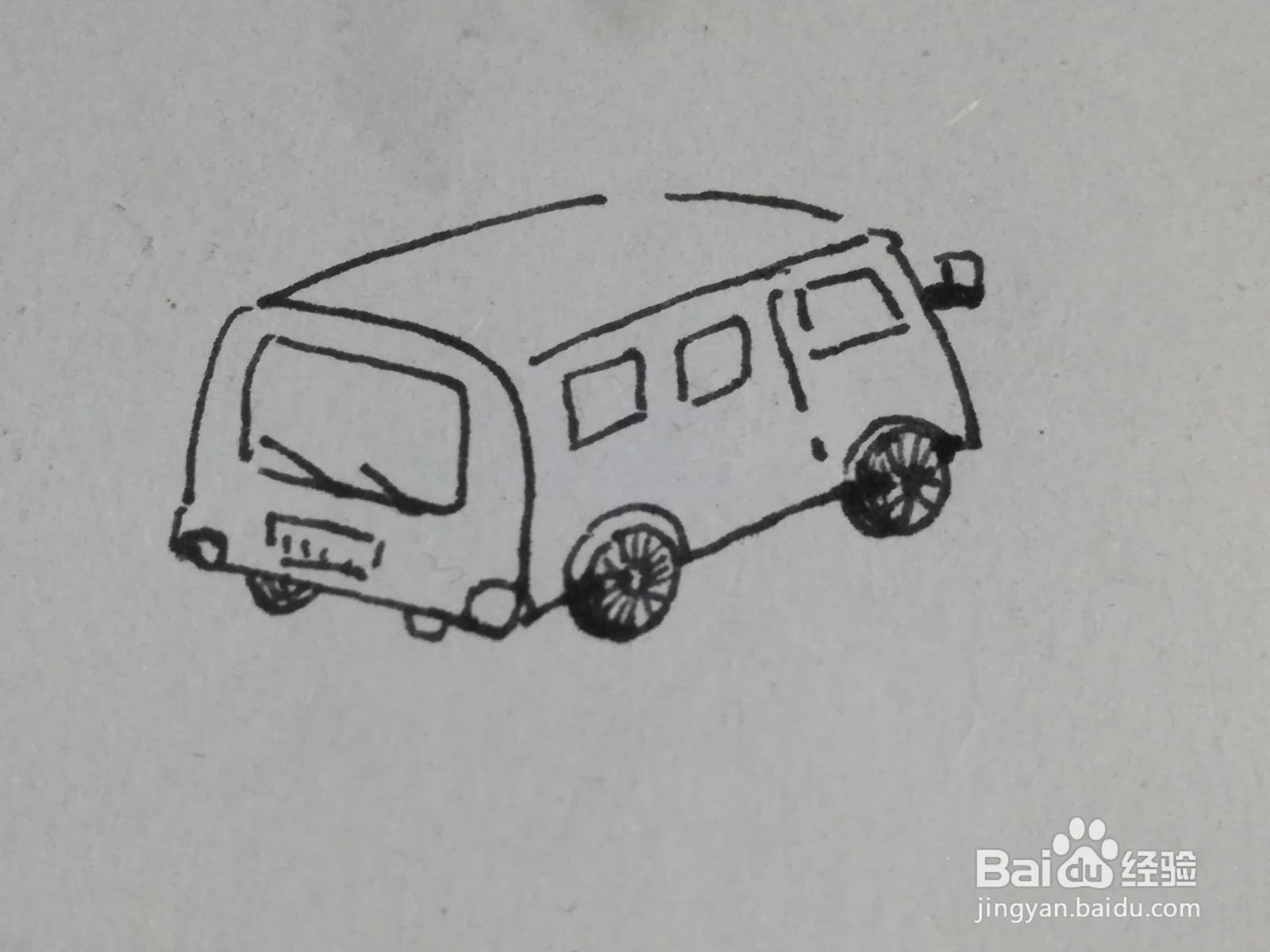 怎么画面包汽车