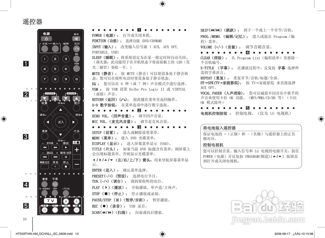 LG HT503THW家庭影院使用说明书:[1]
