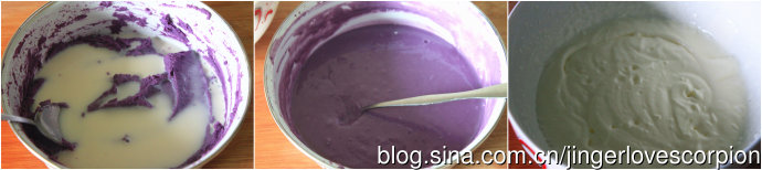 华丽丽的生日蛋糕--紫薯慕斯