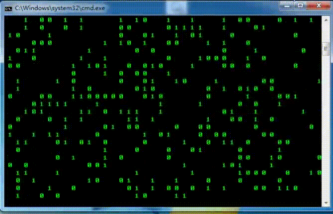 cmd命令数字雨教程