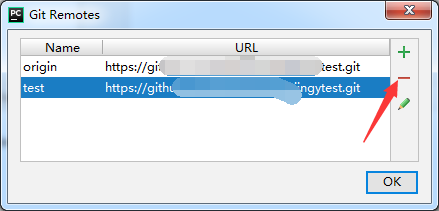 pycharm怎么git remotes远程仓库列表删除