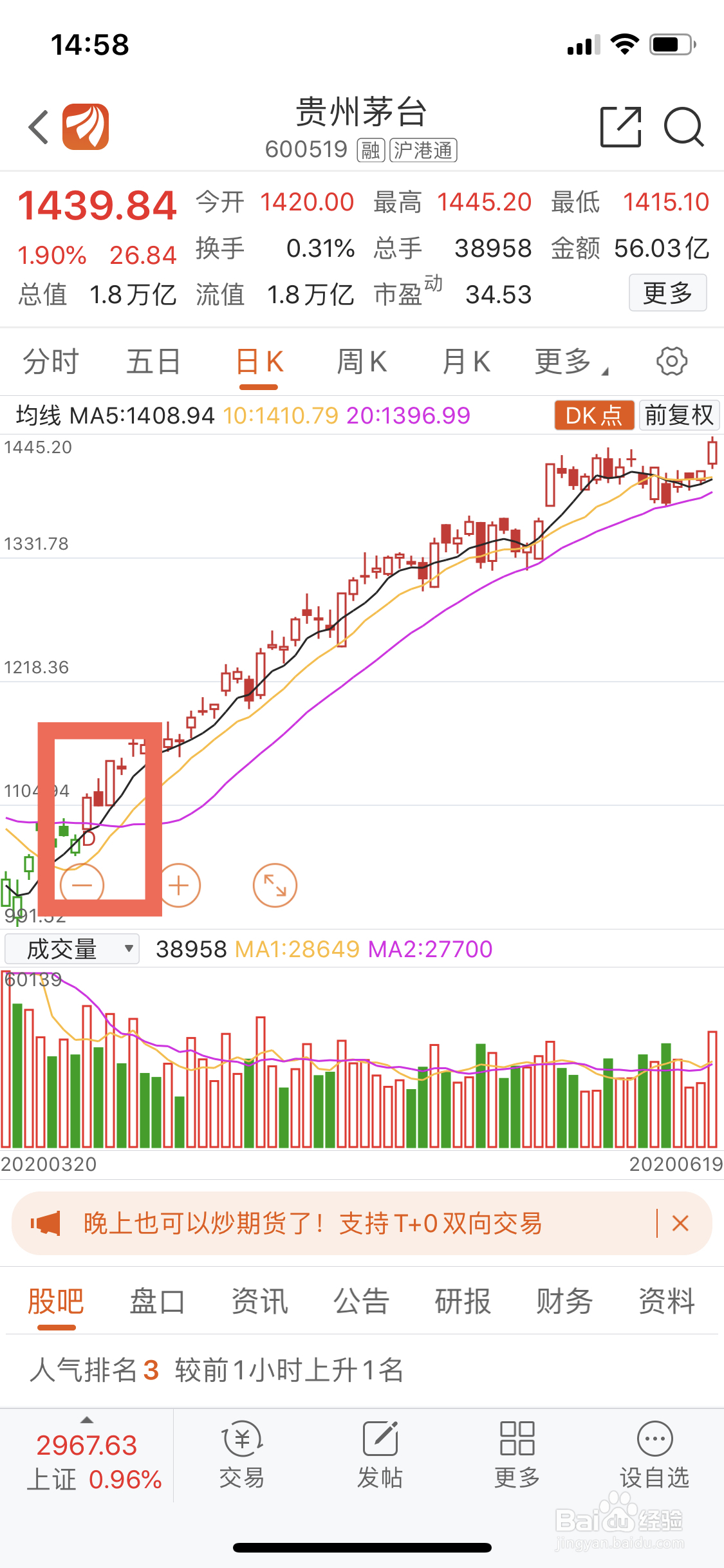 东方财富如何设置显示bs点