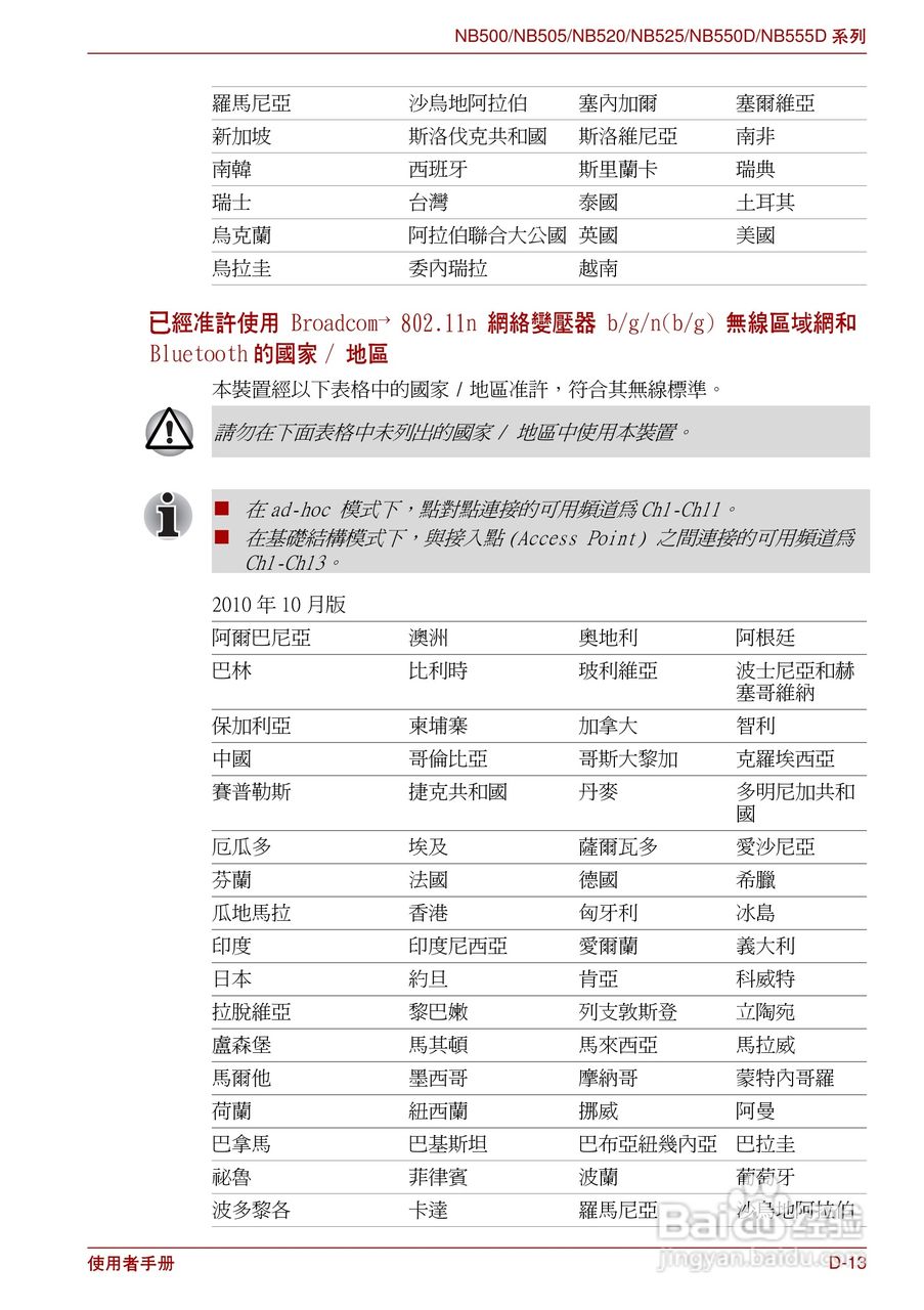 东芝Minibook NB500//NB550D笔记本电脑使用說明書:[12]