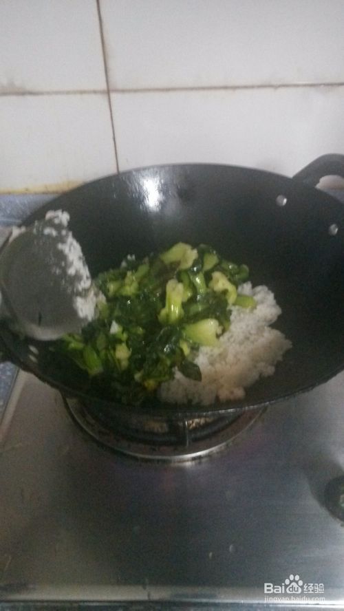 青菜炒饭的做法