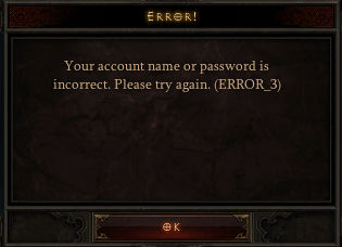 《暗黑3》测试登陆密码错误解决方案
