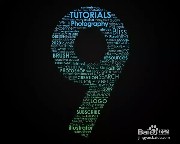 PS制作绚丽的英文字体组成的艺术字壁纸