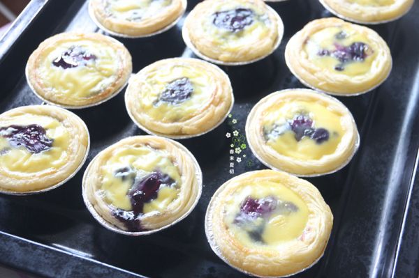 快手蓝莓豆浆蛋挞