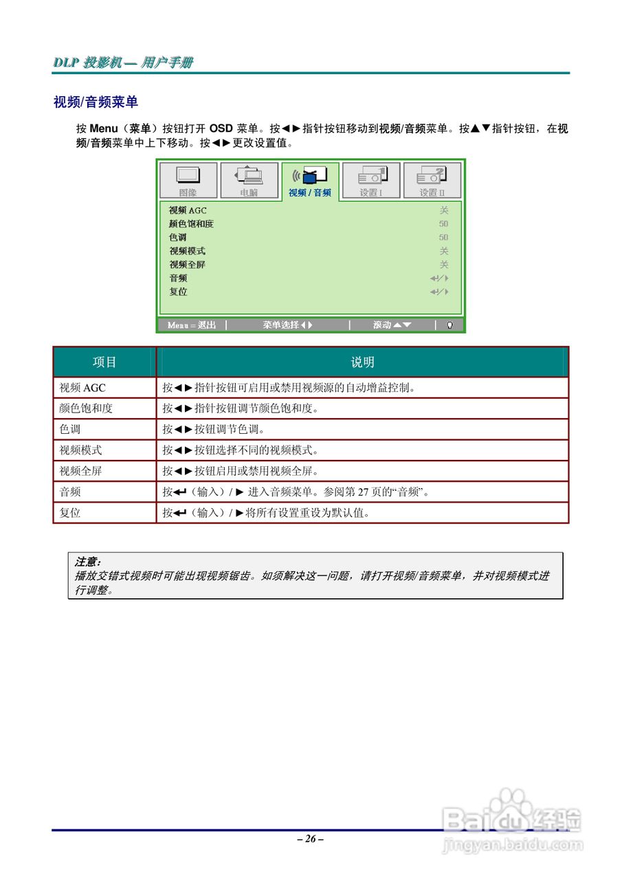 丽讯Vivitek D825MS投影机说明书:[4]