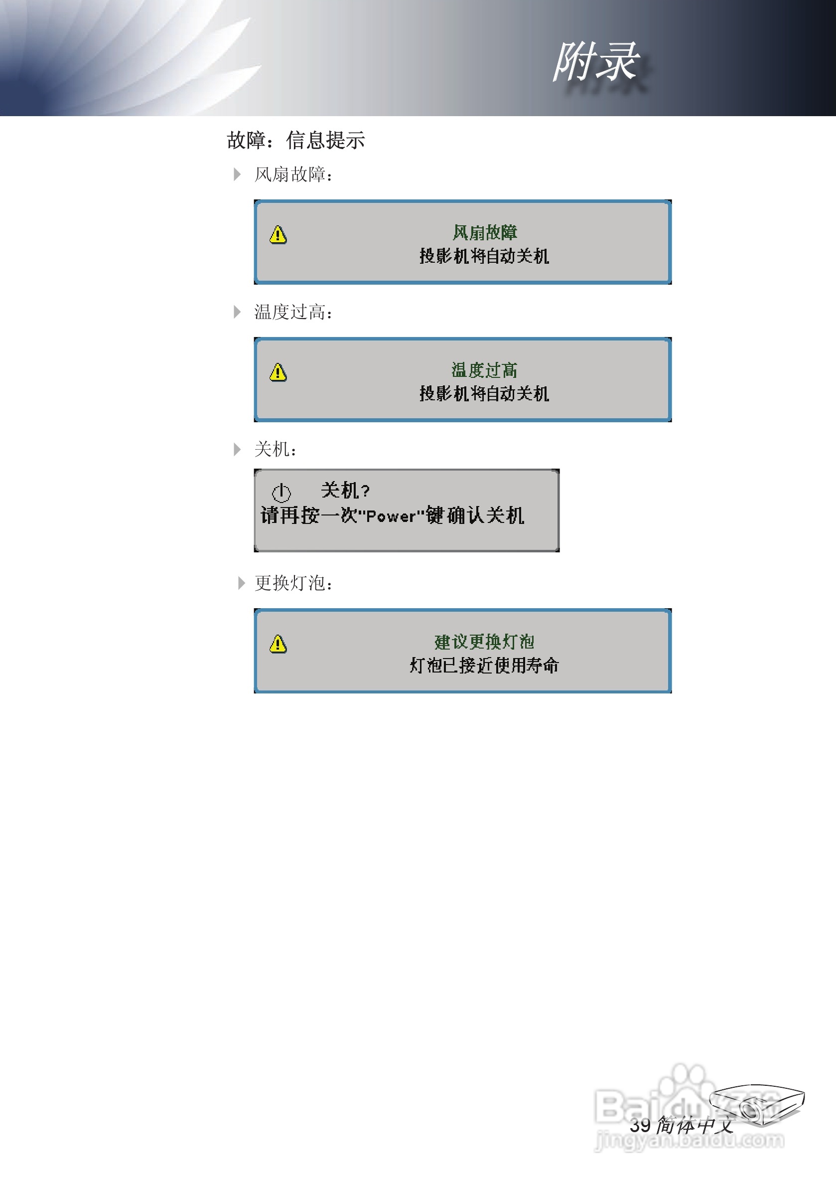 奥图码 EP1690投影机说明书:[4]