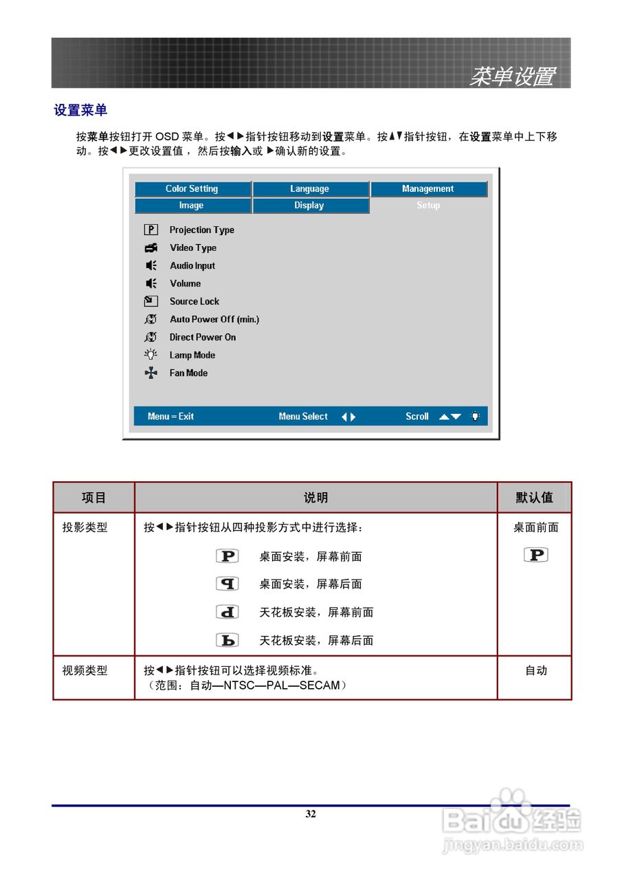 奥图玛投影机EP774型说明书:[4]