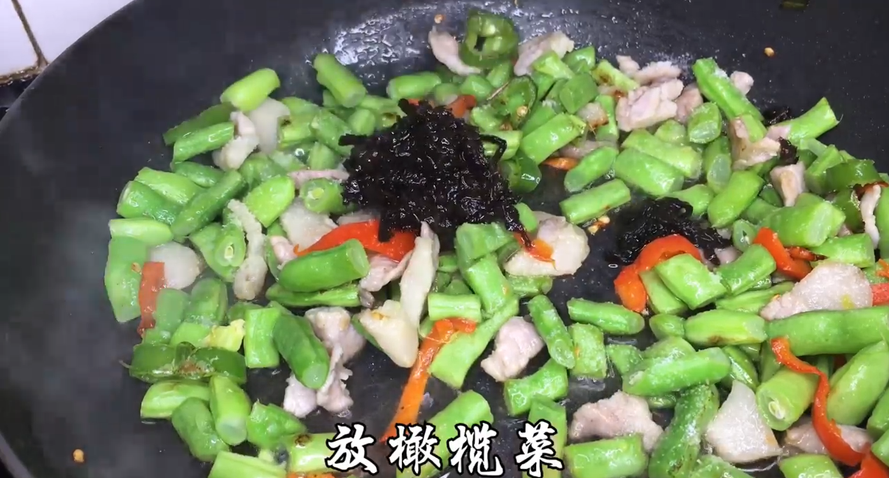 怎么做榄菜炒荷兰豆