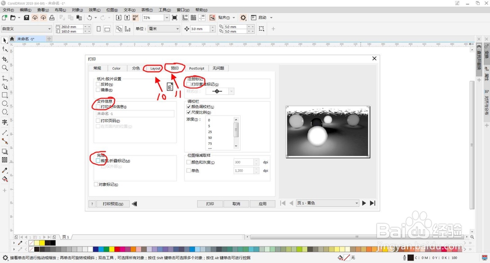 cdr打印输出PS(PostScript)基本设置