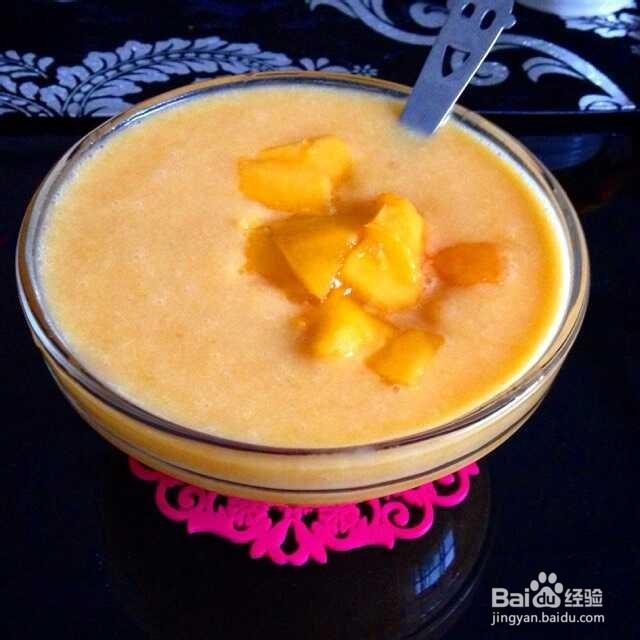 自制椰汁芒果西米露