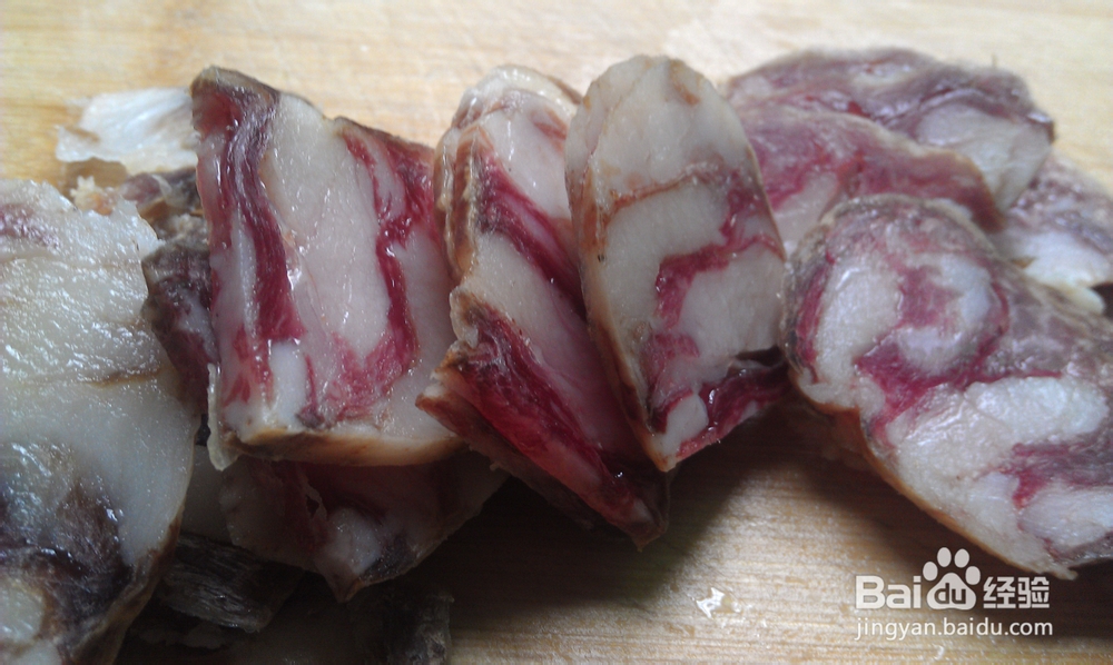 家常菜系列菜谱9:大蒜炒腊肉