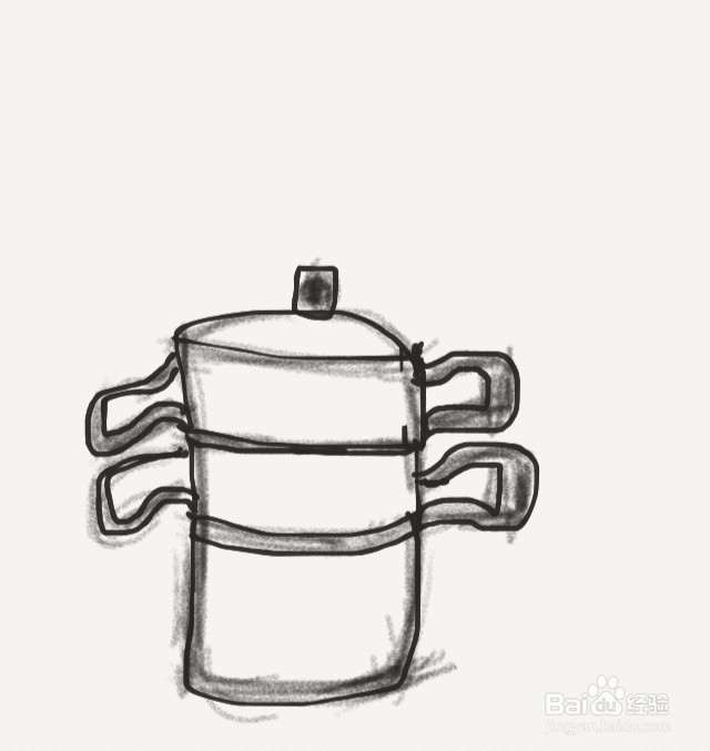 涂鸦系列之如何画家用蒸锅