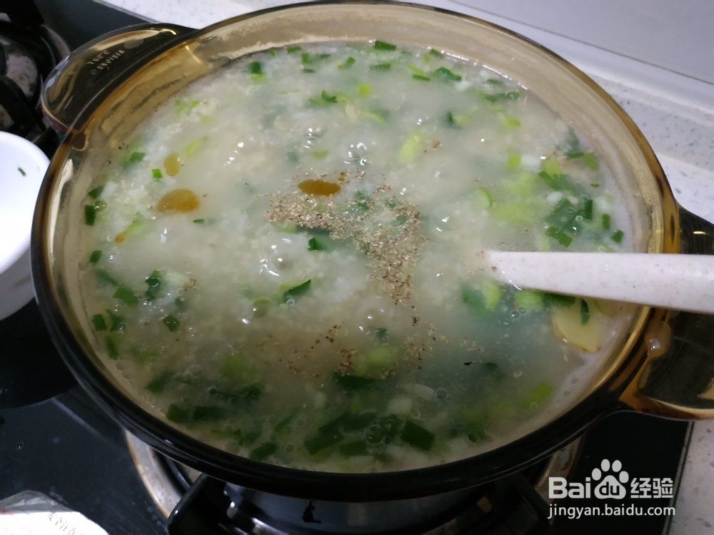 家常美味干贝油菜粥