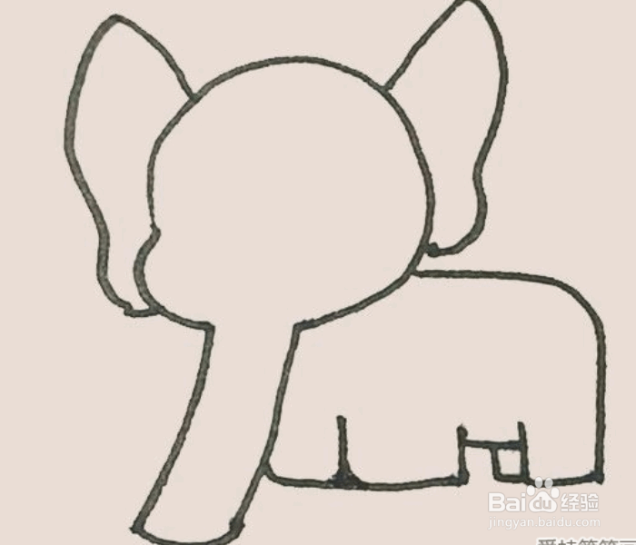 大象的简笔画法