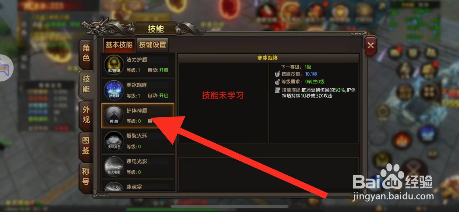 万剑至尊如何查看护体神盾?