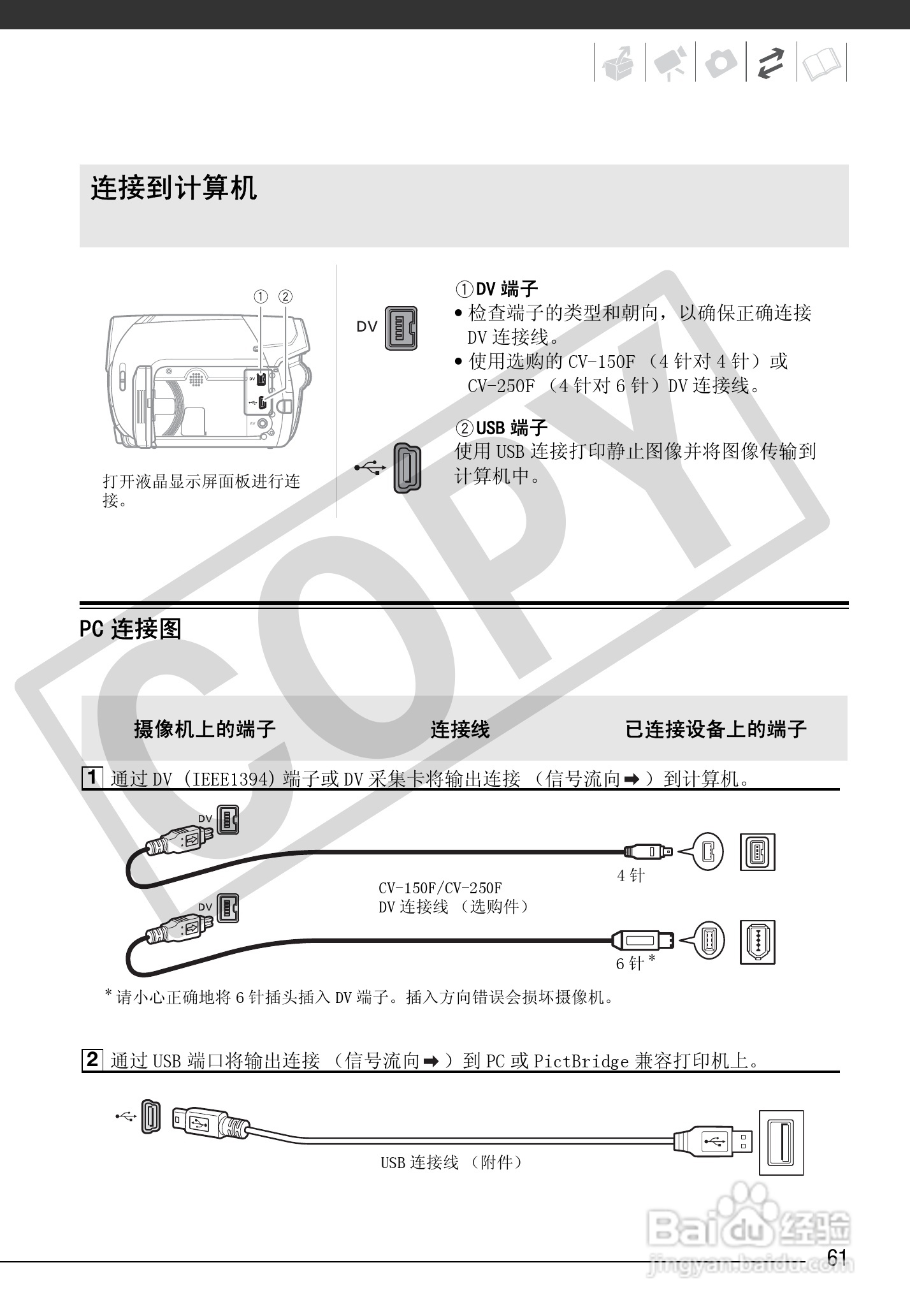 佳能MD255数码摄像机使用说明书:[7]