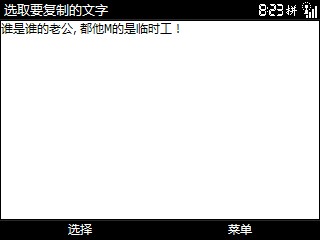 三星I600短信复制粘贴方法